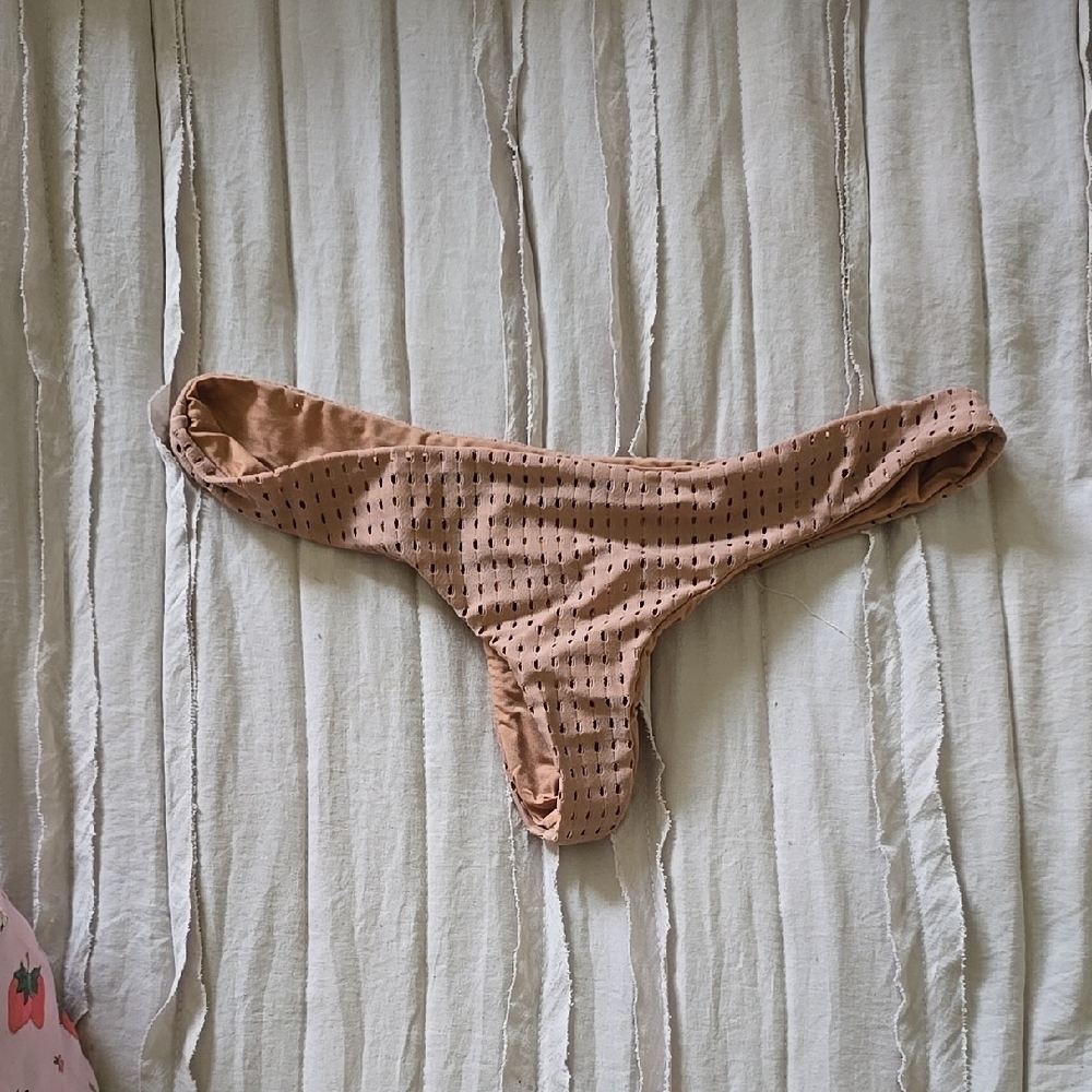 Acacia Tan Laser Cut Cheeky Bikini Bottom